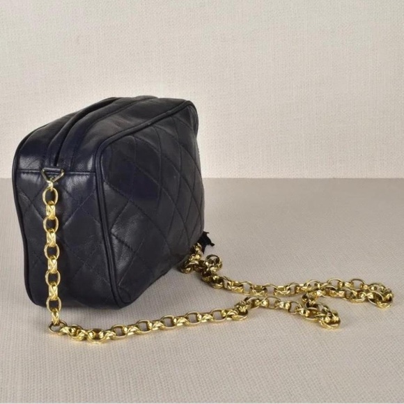 CHANEL Matelasse Chain Shoulder Lambskin Leather Tassel Camera Bag - Picture 2 of 6